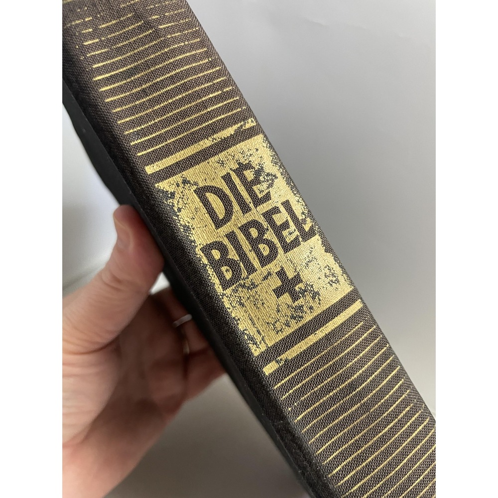 Vintage German Bible Die Bibel Martin Luther Clothcover 1954 Altenburg Gilt